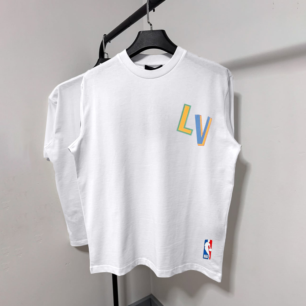 Colorful Letter Print Round Neck T-Shirt