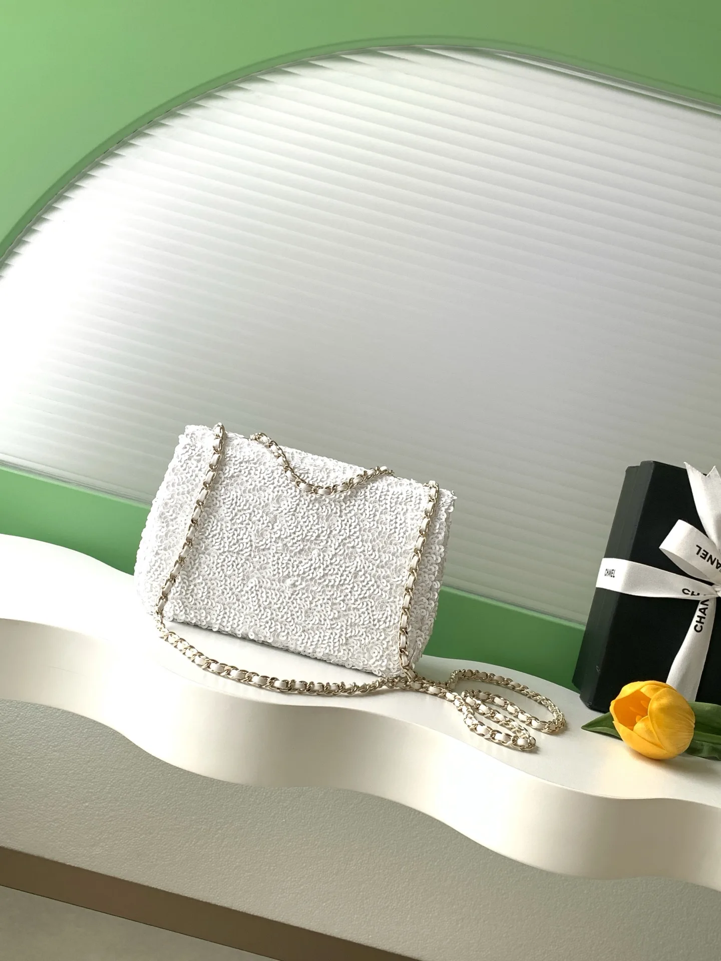 Chanel Classic Flap White Quilted Leather Shoulder Bag product photo from LabelPicks