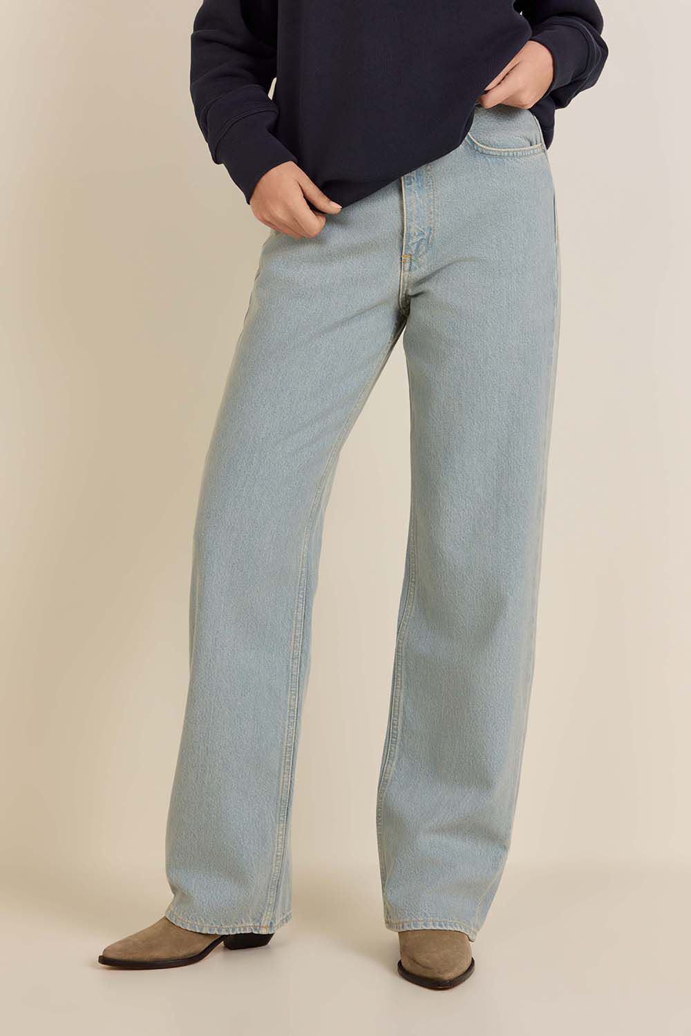 RAG & BONE מכנסי ג'ינס בגזרה גבוהה