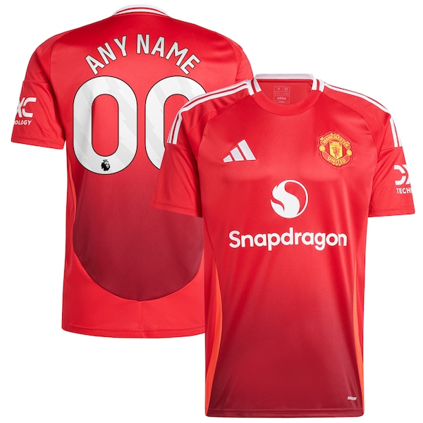 Manchester United adidas 2024/25 Home Replica Custom Jersey - Red