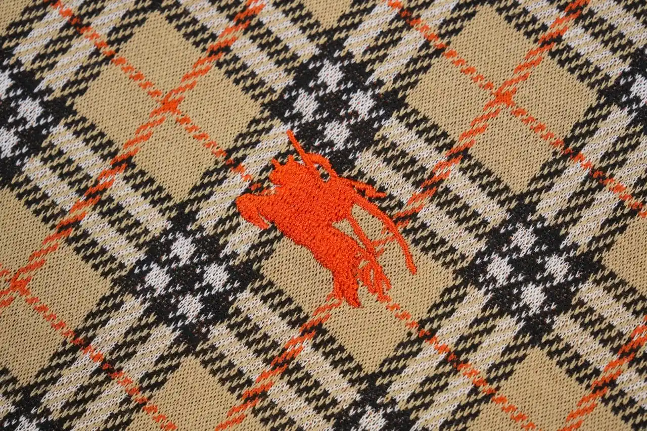 Burberry Beige Check Equestrian Knight Jacquard Polo Shirt product photo from LabelPicks