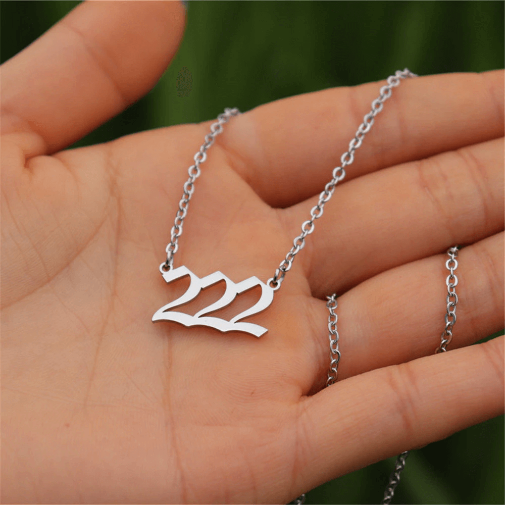 Angel Number Necklace 111-999 with 18K Gold Plated