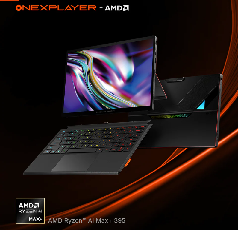 OneXPlayer Gaming Tablet Laptop Hybrid 14'' 2.8K Touch OLED 48GB+1TB AMD 395 / Intel 358H - GreshamTech