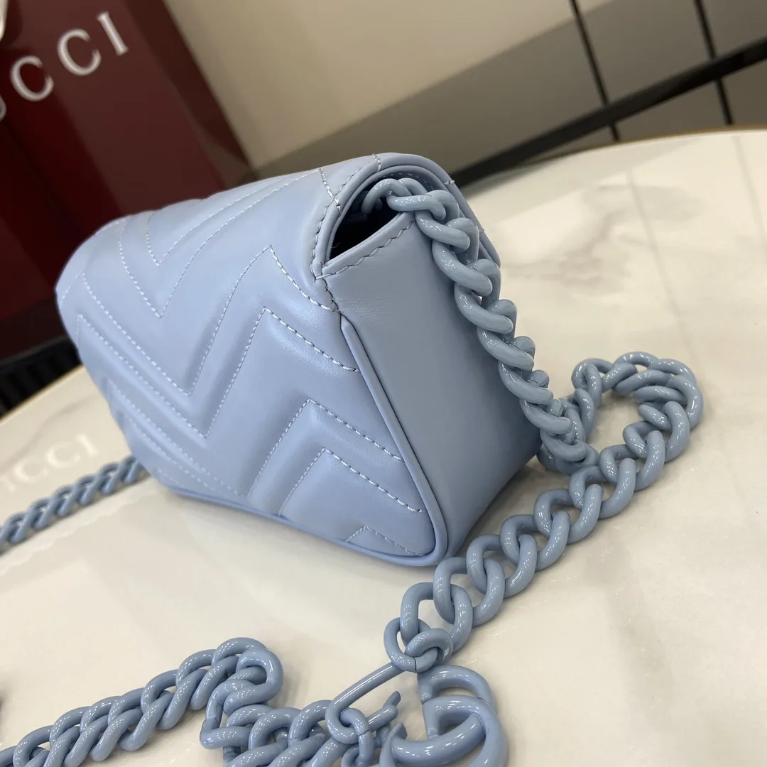 Gucci Blue Marmont Quilted Leather Shoulder Bag product photo from LabelPicks