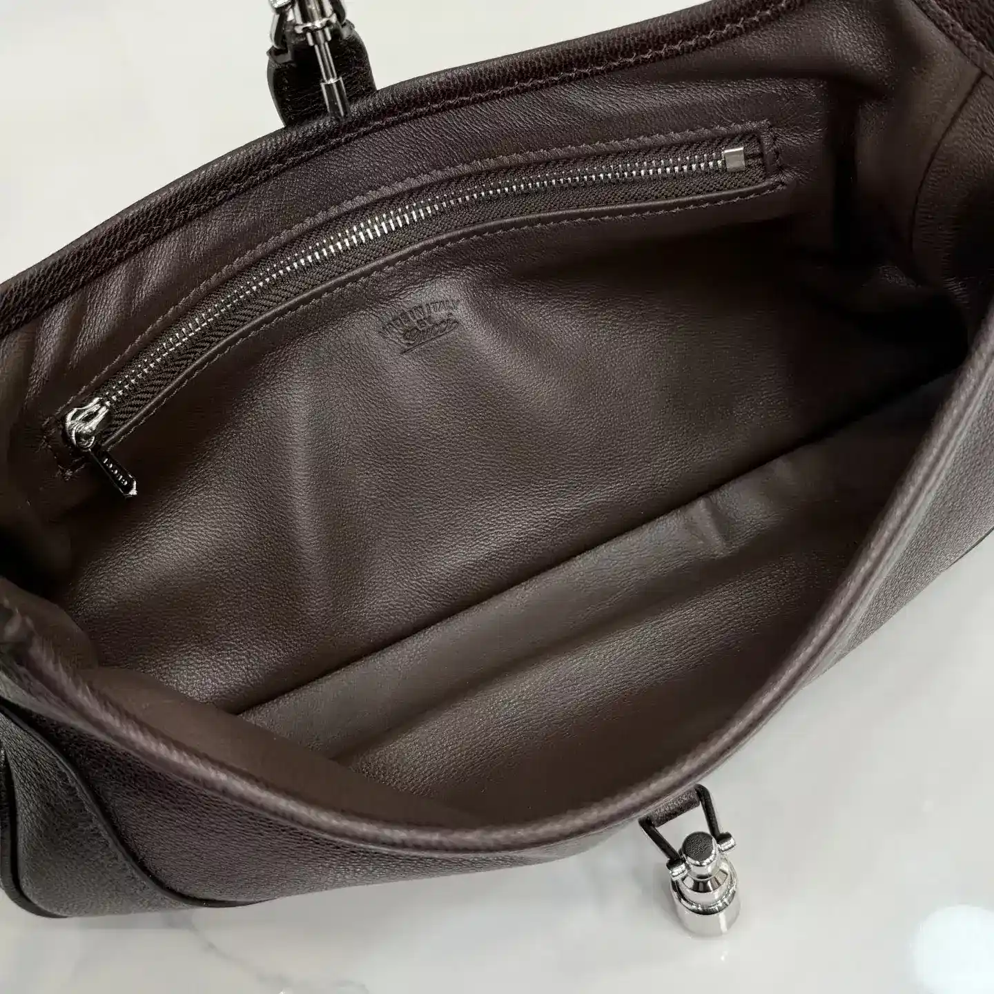 Gucci Jackie Brown Grained Leather Shoulder Bag product photo from LabelPicks