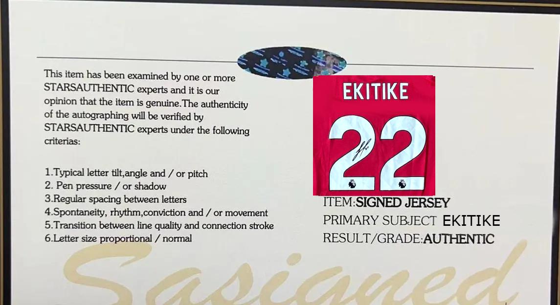Hugo Ekitike SIGNED Liverpool 25/26 Debut Home Jersey/Shirt - COA - 2025