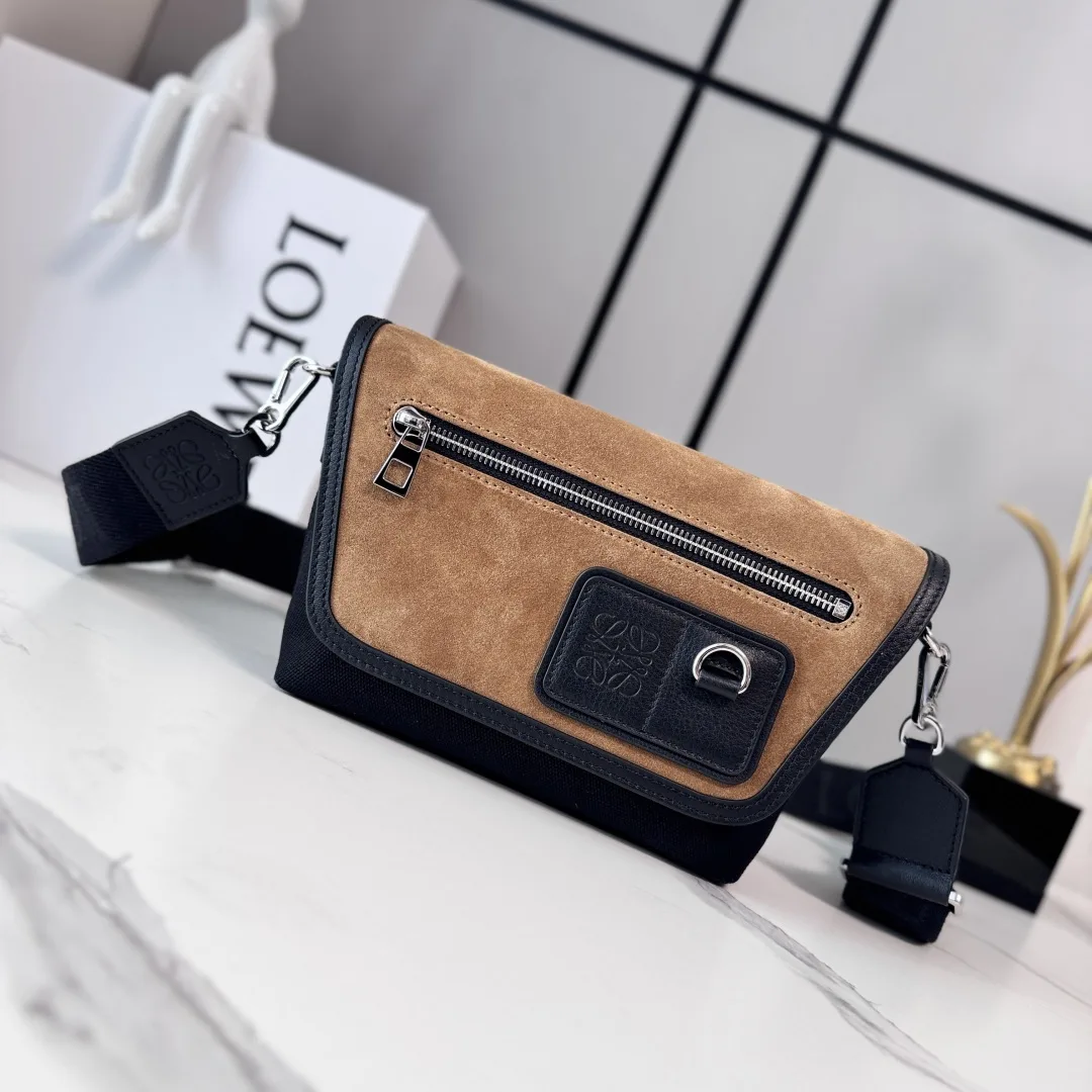 Loewe Canvas and Suede Crossbody Bag product photo from LabelPicks