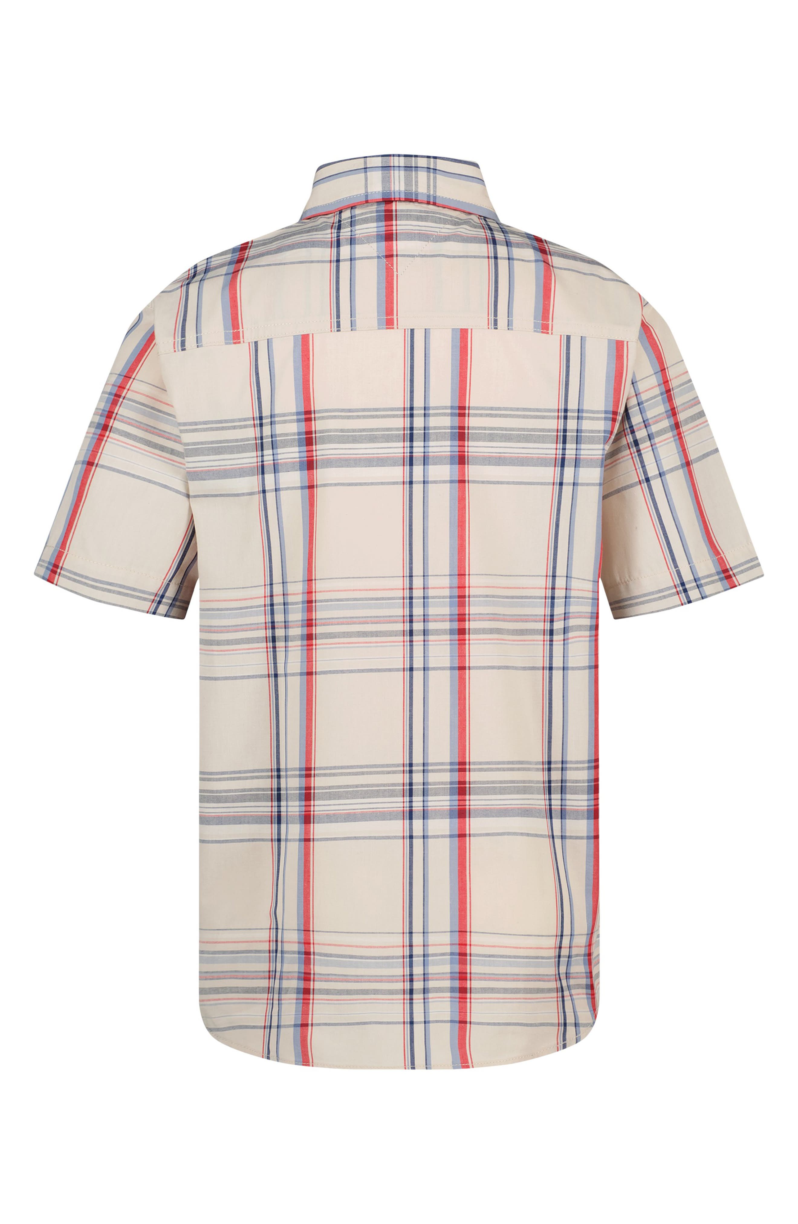Tommy Hilfiger Kids' Plaid Short Sleeve Button-Up Shirt