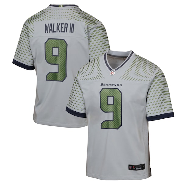 Kenneth Walker III Seattle Seahawks Nike Youth 2025 Rivalries Collection Game Jersey - Wolf Gray