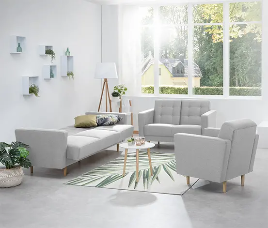 3-Sitzer-Schlafsofa »Janny«, hellgrau