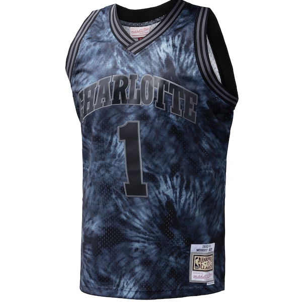 Muggsy Bogues Charlotte Hornets Hardwood Classics 1992/93 Tie-Dye Swingman Jersey - Black