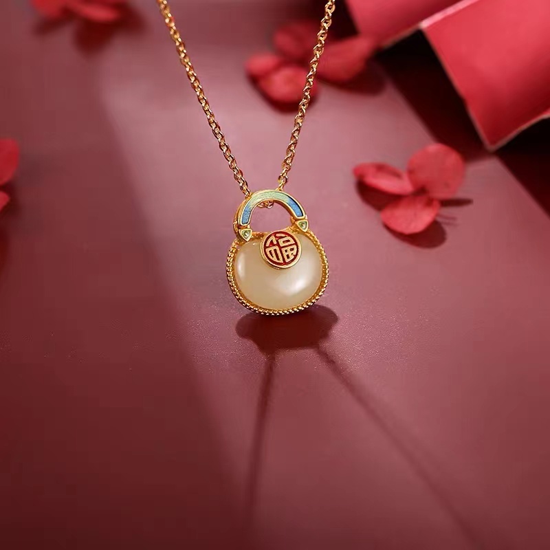 Fuzi necklace Chinese-style retro design light luxury niche