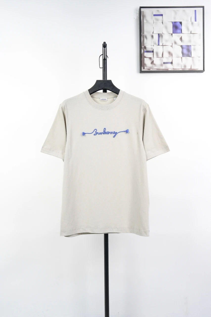 Burberry Off White Blue Rope Embroidered Letter T-Shirt product photo from LabelPicks