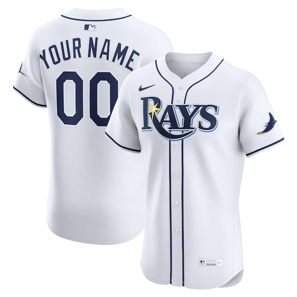 Tampa Bay Rays Nike Home Elite Custom Jersey - White