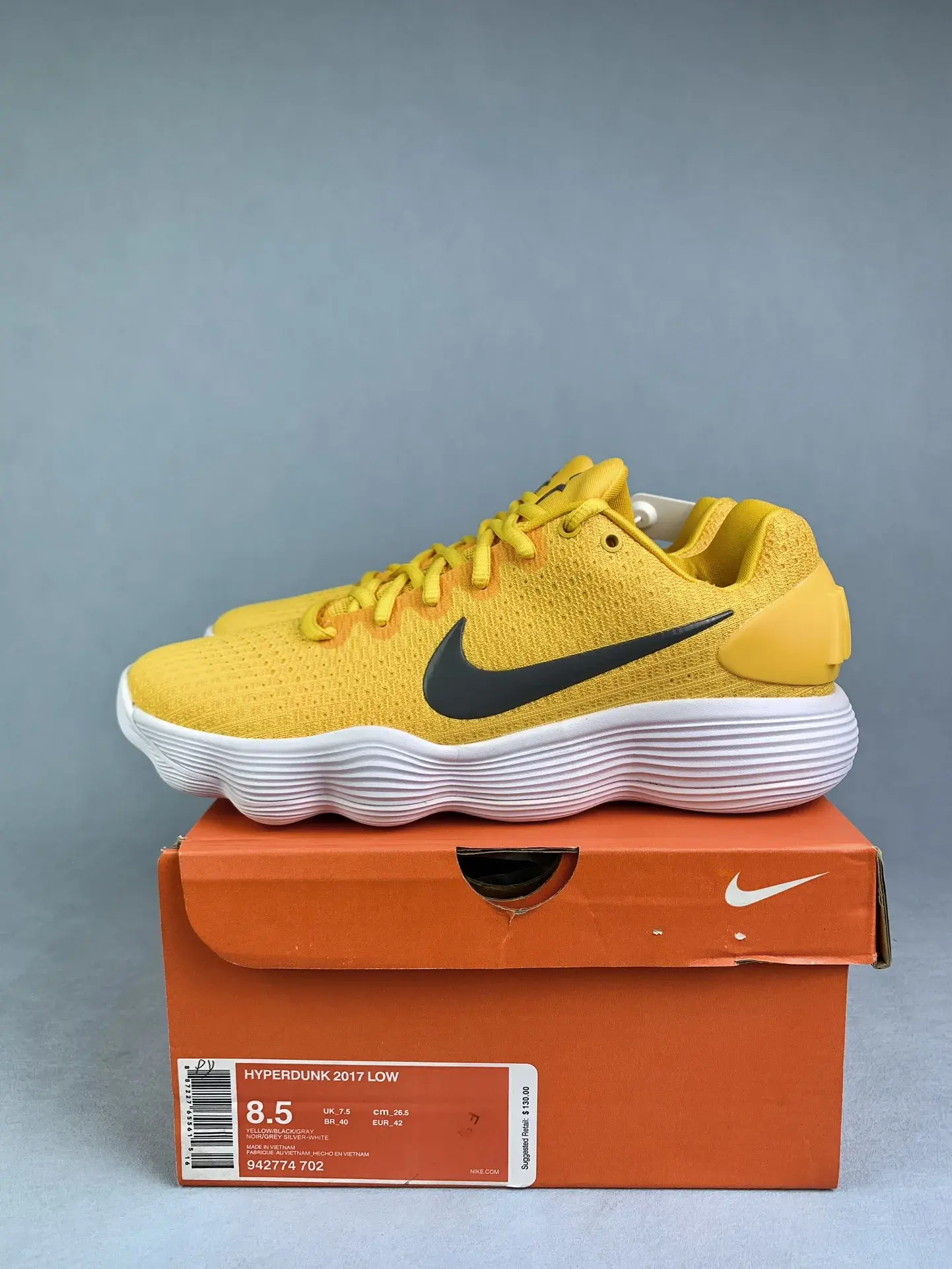 Nike Hyperdunk 2017 Low 'University Gold' Basketball Shoes product photo from LabelPicks
