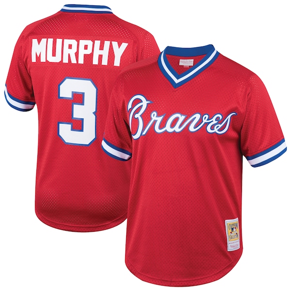 Dale Murphy Atlanta Braves  Cooperstown Collection Mesh Batting Practice  Jersey  - Red