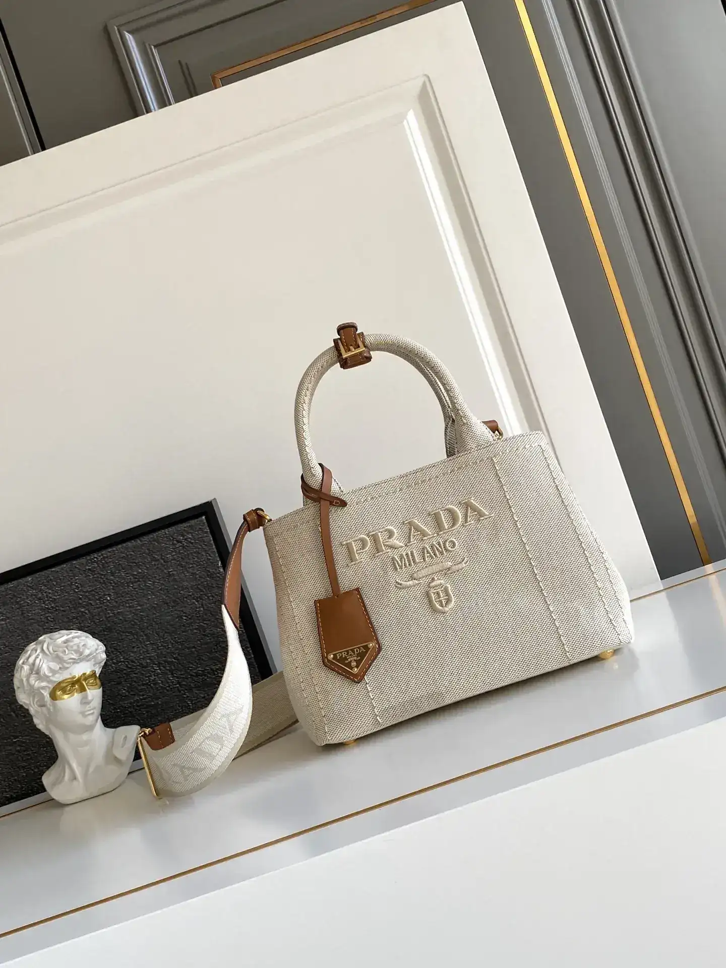 Prada Canvas and Leather Tote Bag product photo from LabelPicks