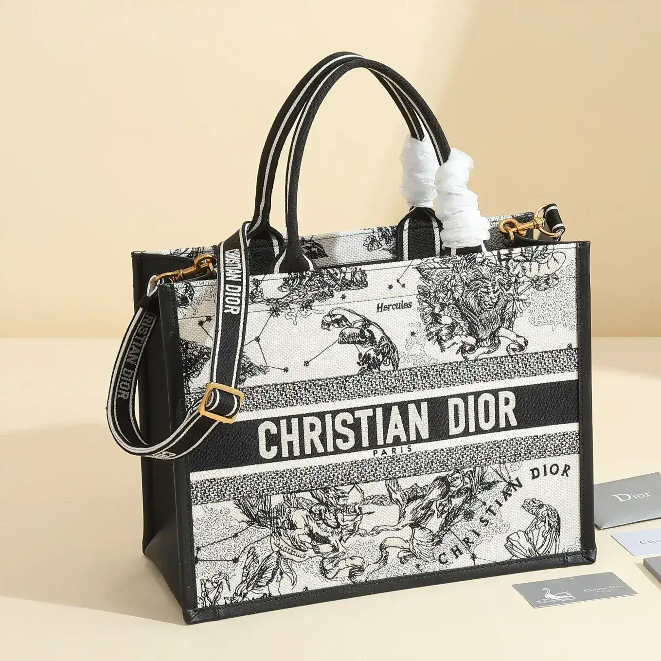 Dior White Book Tote Oblique Canvas Tote Bag product photo from LabelPicks