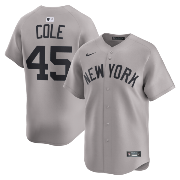Gerrit Cole New York Yankees Nike Road Limited Player Jersey - Gray/White