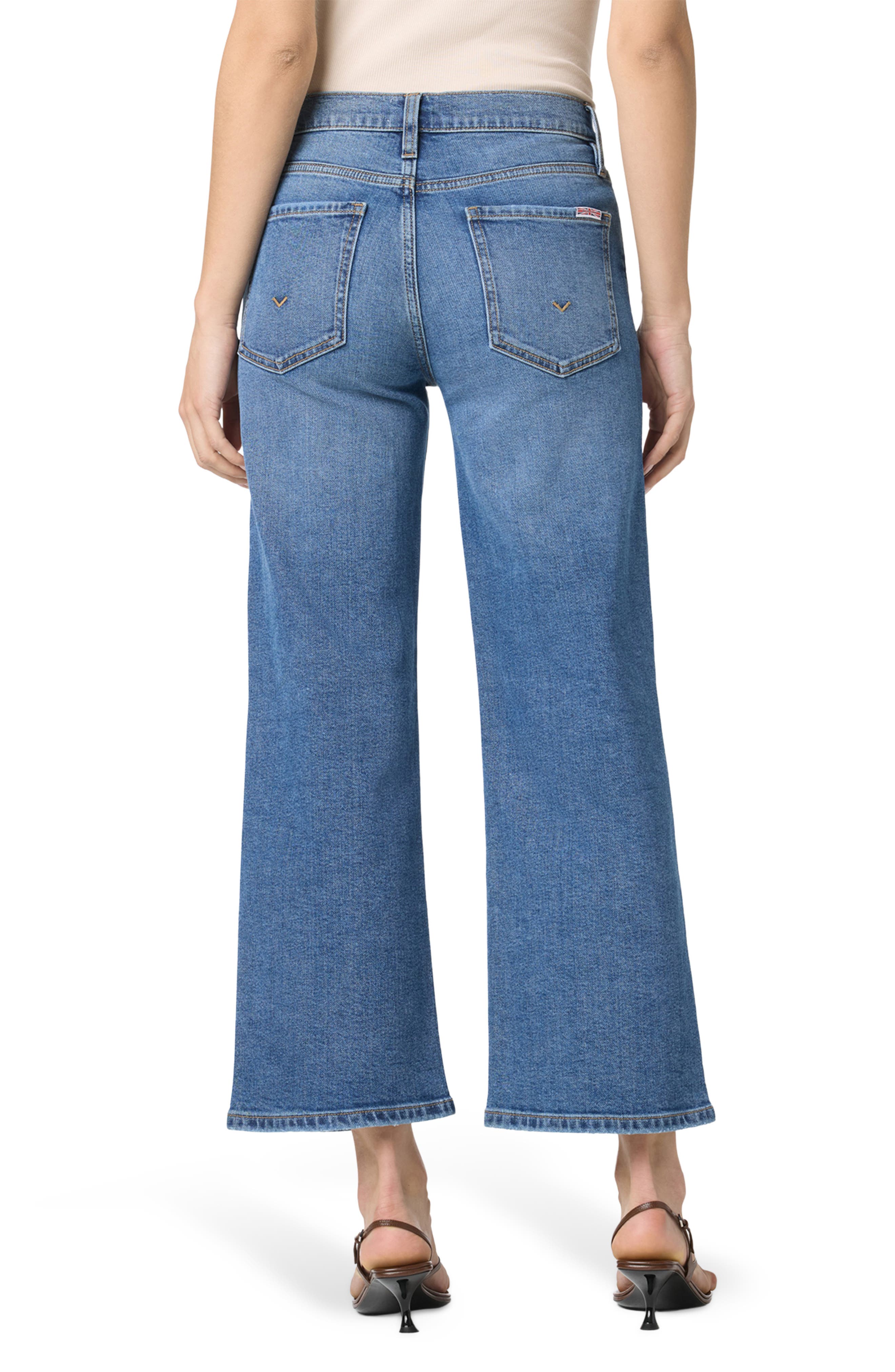 Hudson Jeans Rosalie High Rise Wide Leg Ankle Crop Jeans