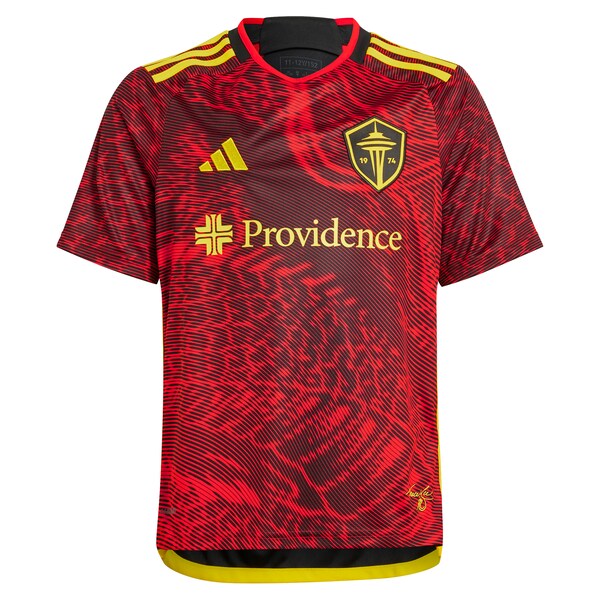 Pedro de la Vega Seattle Sounders FC adidas Youth 2024 The Bruce Lee Kit Replica Player Jersey – Red