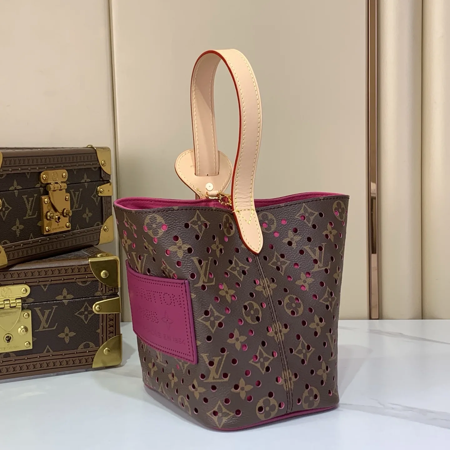 Louis Vuitton Red Monogram Canvas Bucket Bag product photo from LabelPicks