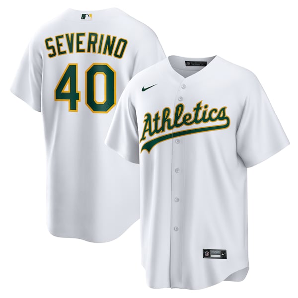 Luis Severino Athletics Nike Home Replica Jersey - White