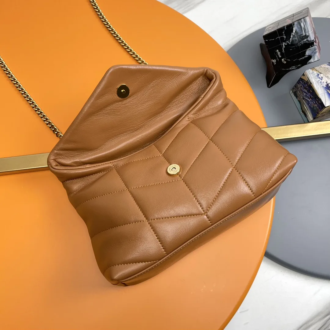 Saint Laurent Brown Quilted Leather Shoulder Bag product photo from LabelPicks