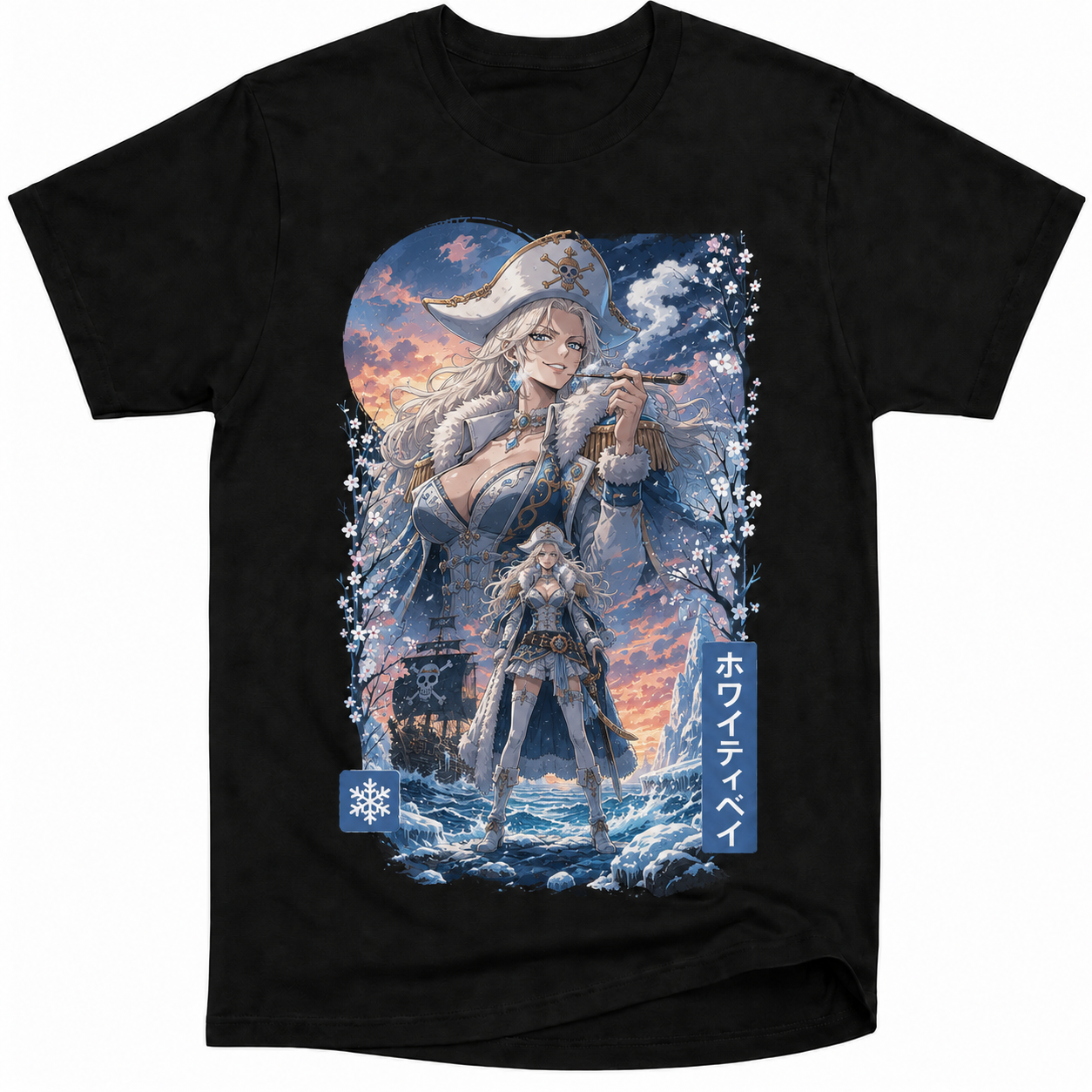 Remera Anime Whitey Bay One Piece Manga Corta