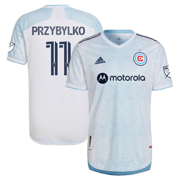Kacper Przybylko Chicago Fire adidas 2022 Lakefront Kit Authentic Player Jersey - White