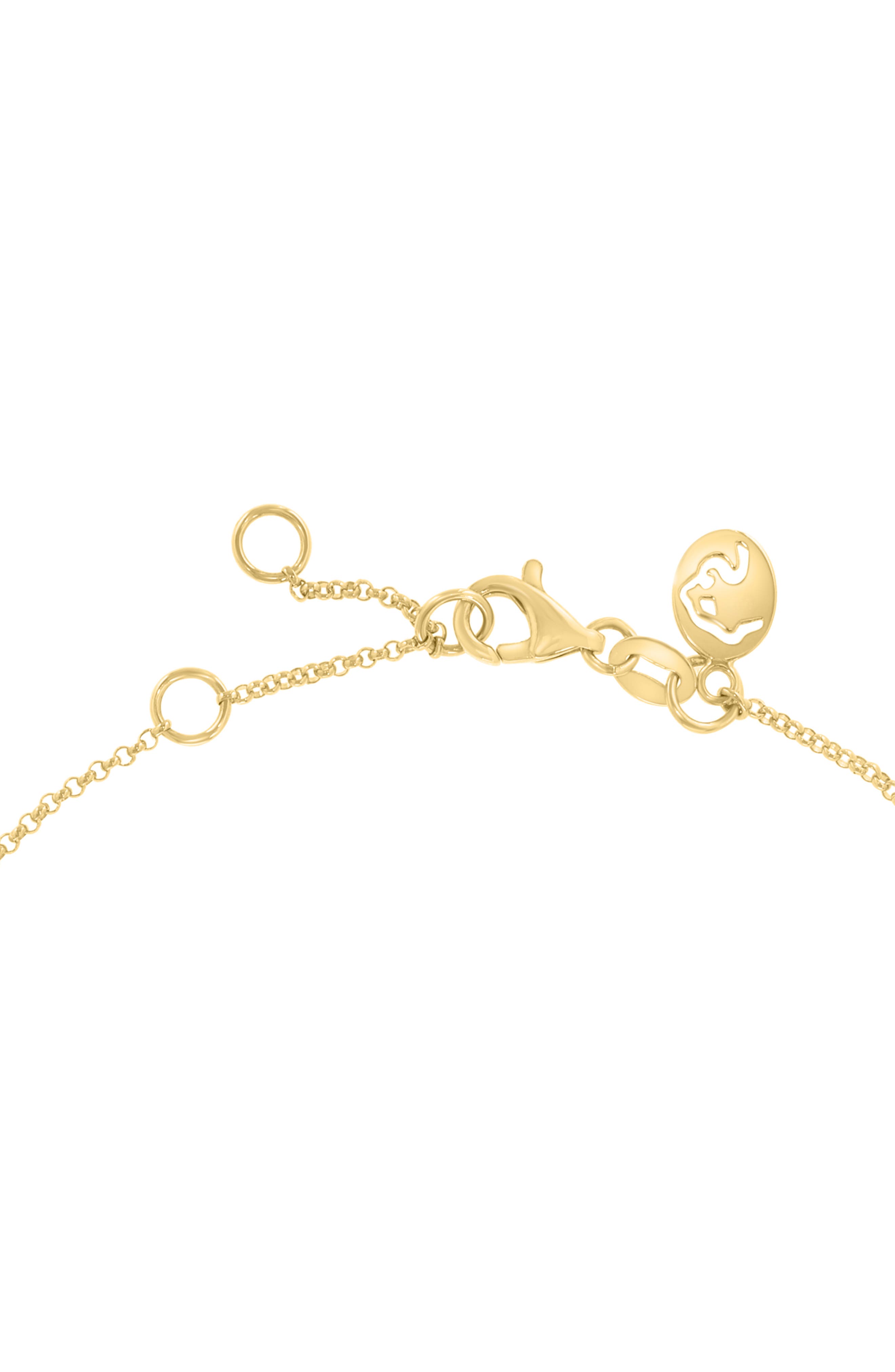 EFFY Mother-of-Pearl & Diamond Clover Station Chain Bracelet