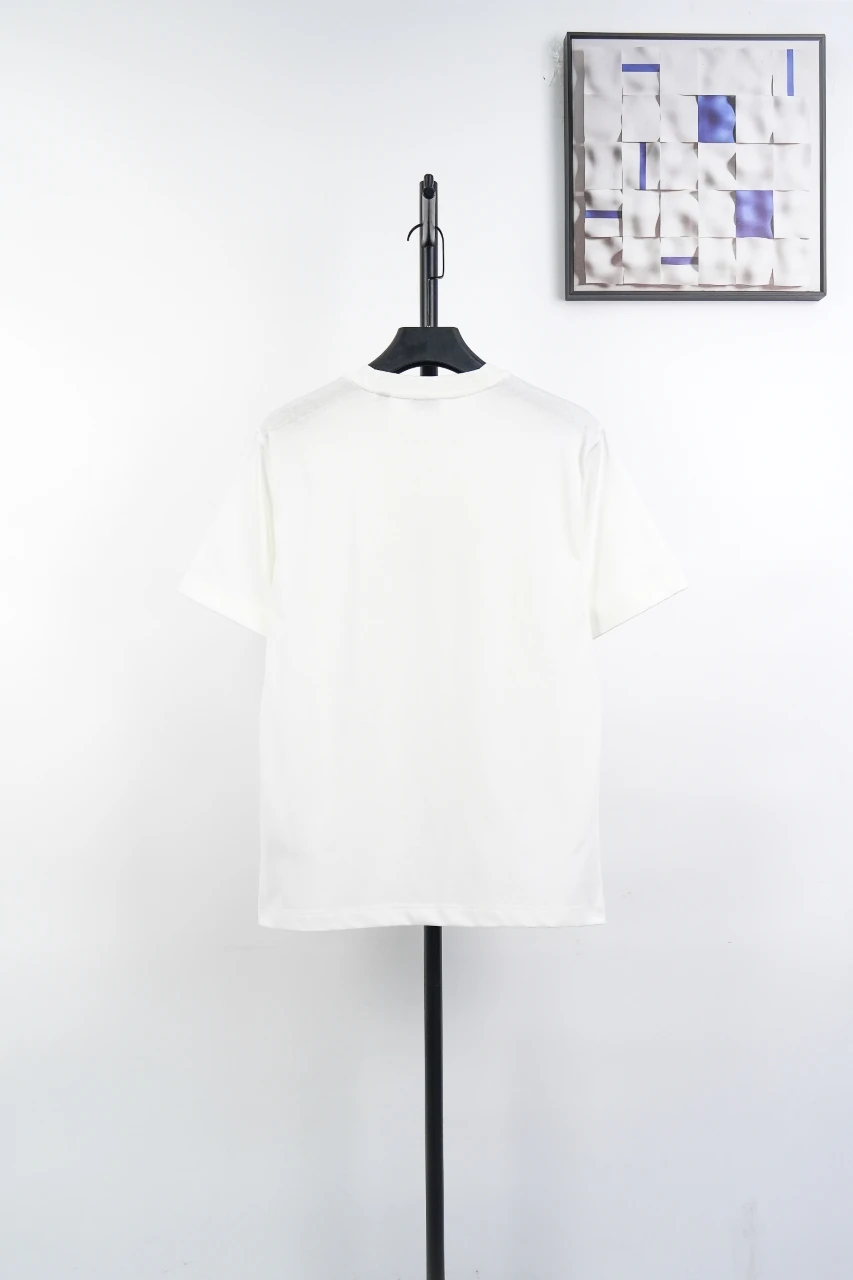 Burberry White Equestrian Knight Check Print Cotton T-Shirt product photo from LabelPicks