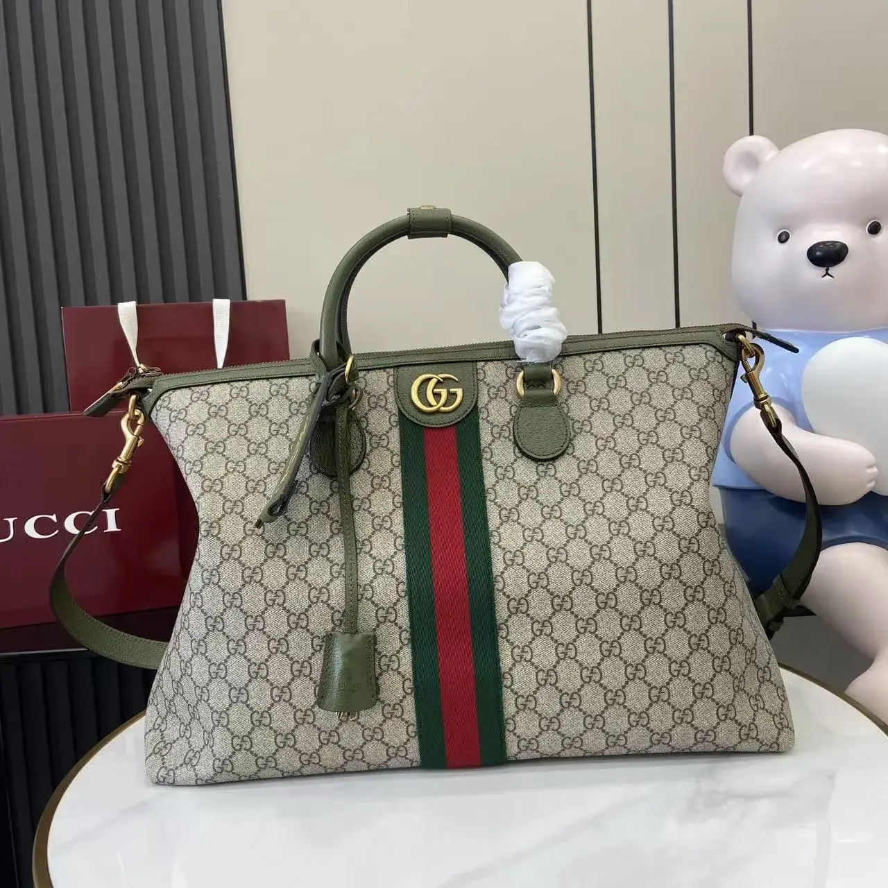 Gucci Brown GG Supreme Canvas Tote Bag product photo from LabelPicks