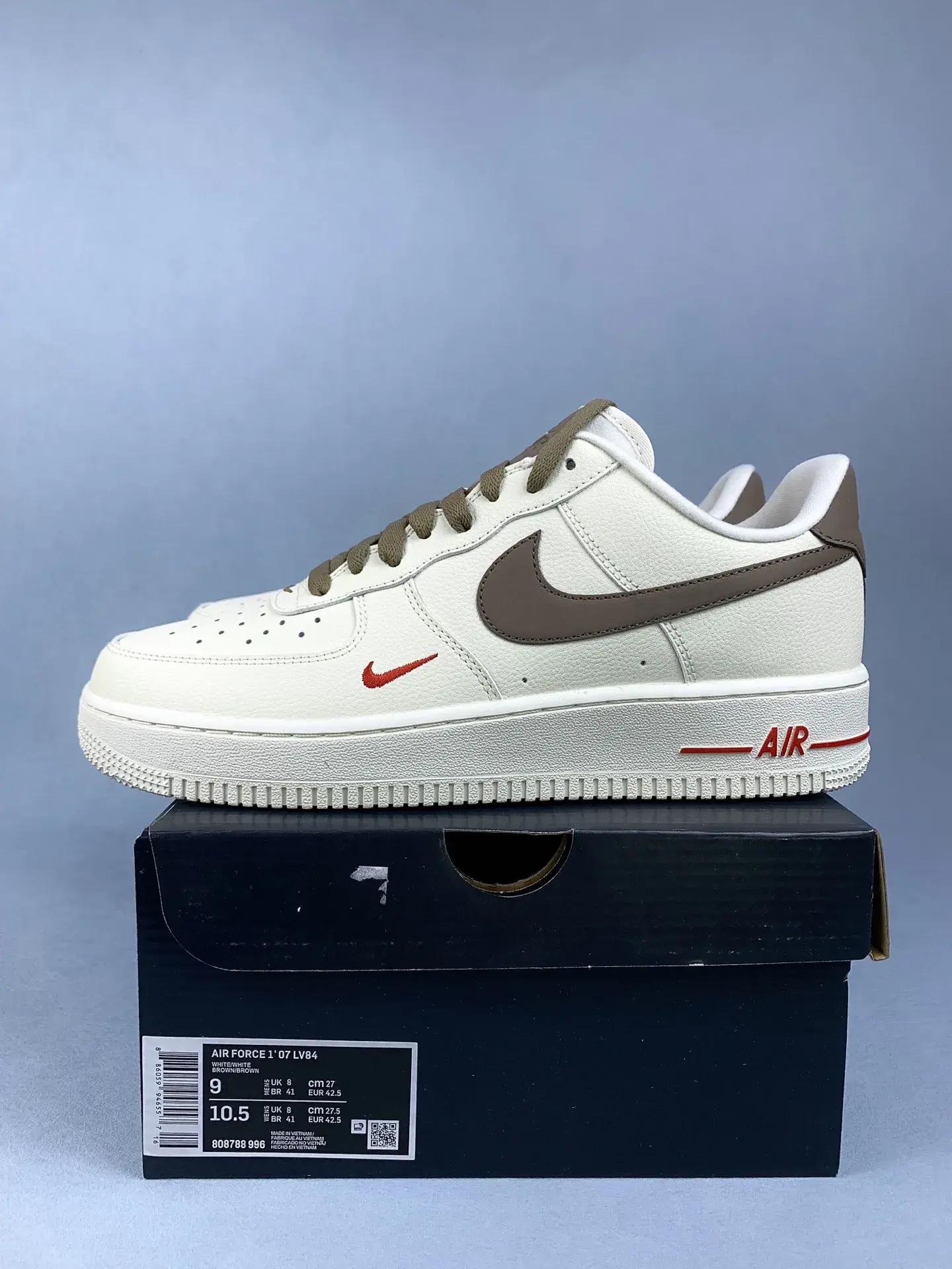 Nike Air Force 1 Low Premium 'Cream Brown' Custom Shoes product photo from LabelPicks