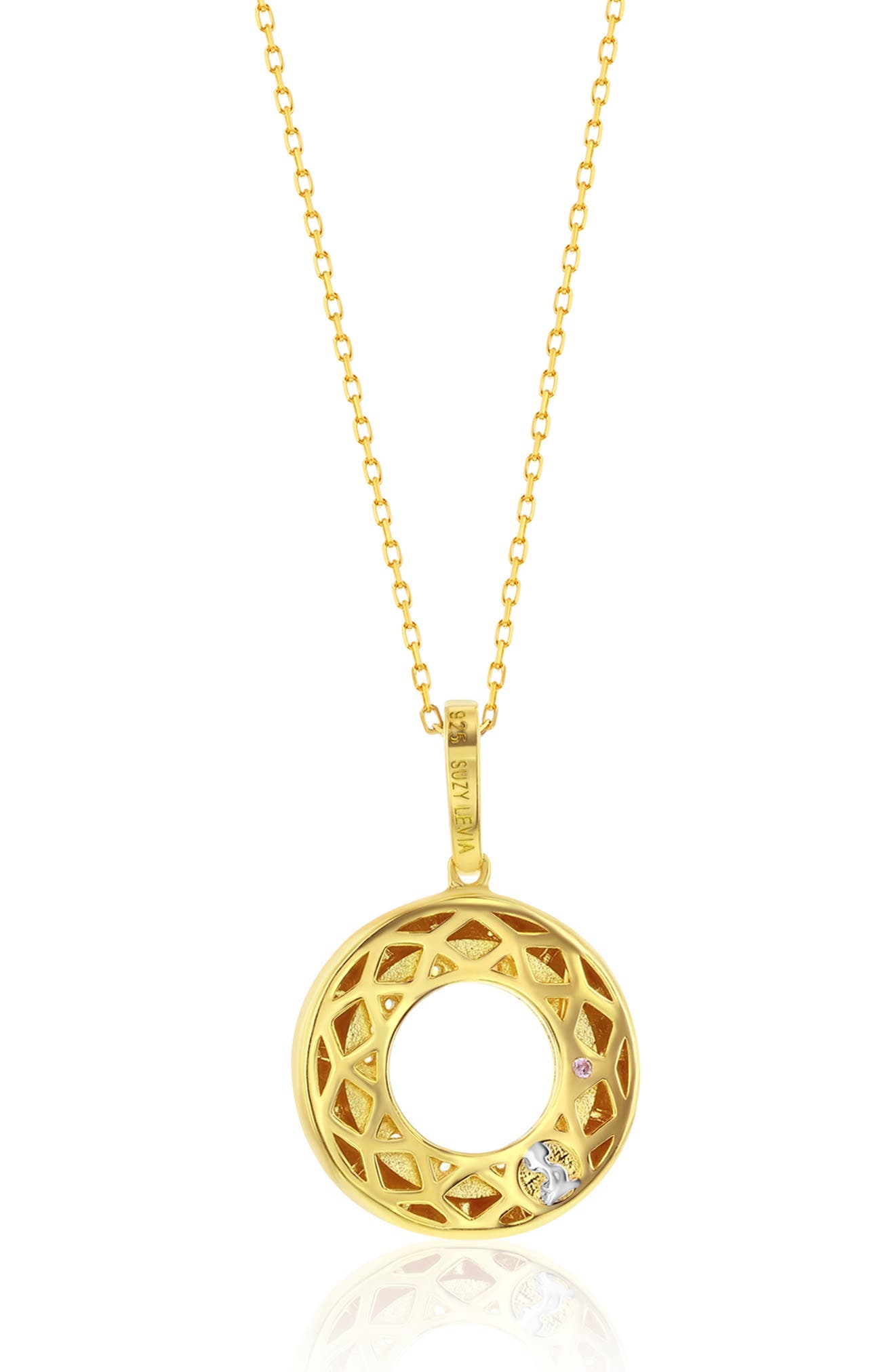 SUZY LEVIAN Cubic Zirconia Sunburst Pendant Necklace