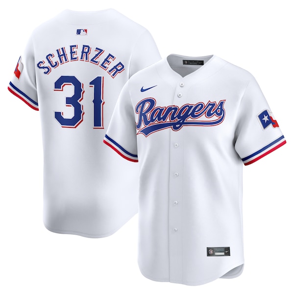 Max Scherzer Texas Rangers Nike Home Limited Player Jersey – White