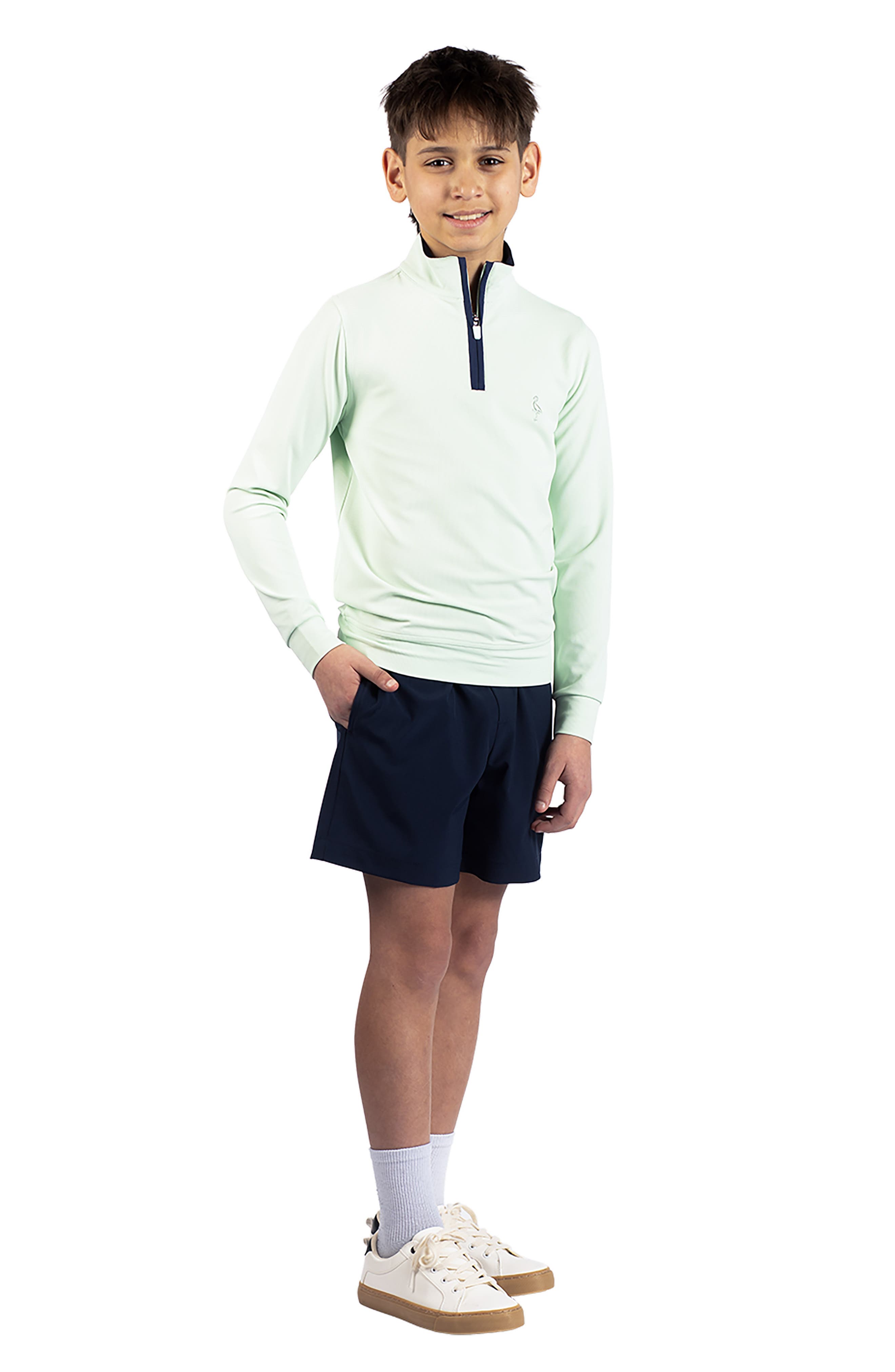 TailorByrd Kids' Micro Grid Textured Pullover
