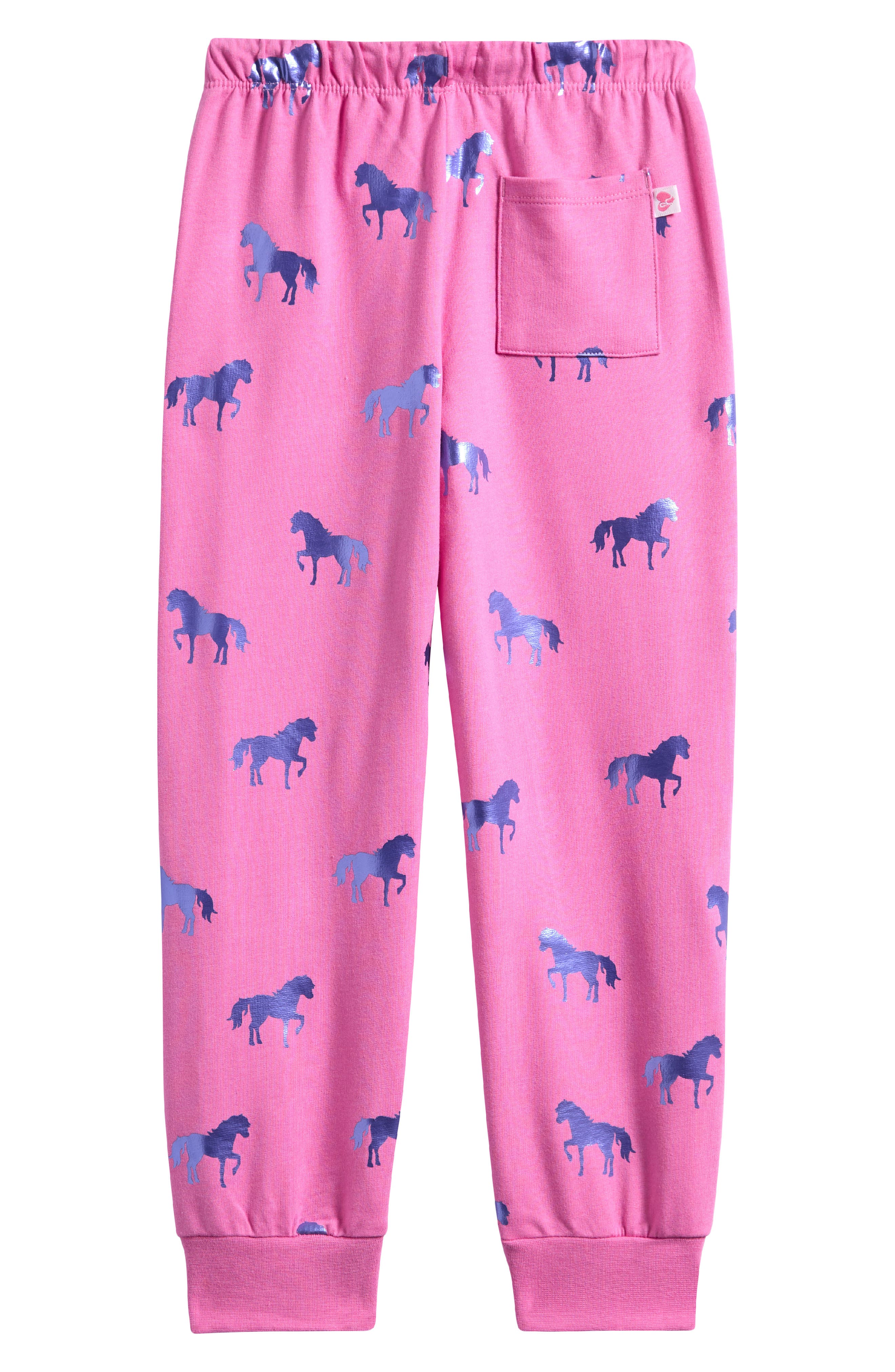 Hatley Kids' Shimmer Horse Print Joggers