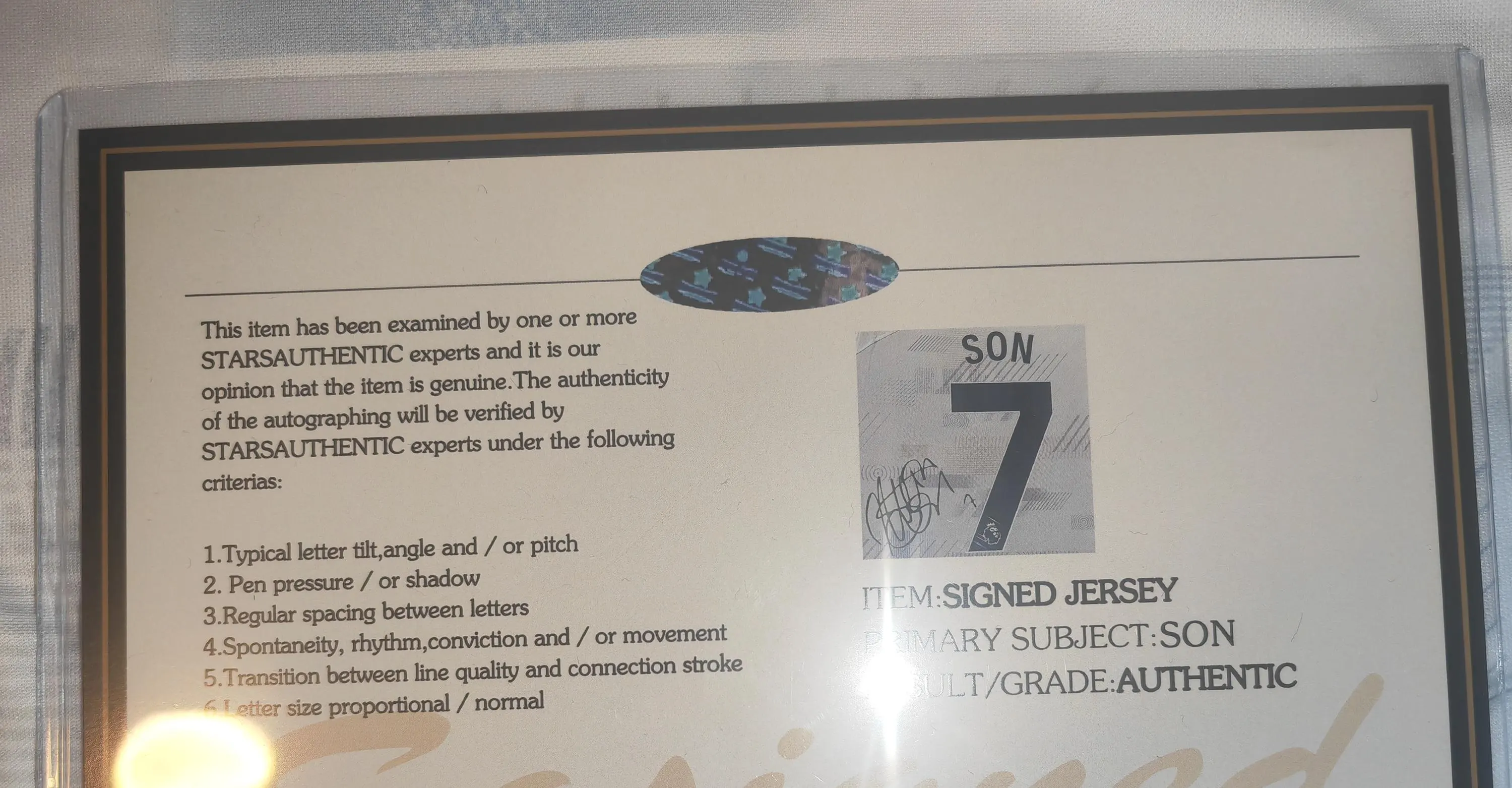 Son Heung-min SIGNED Tottenham Spurs Home Signature Shirt Jersey - COA - 23/24