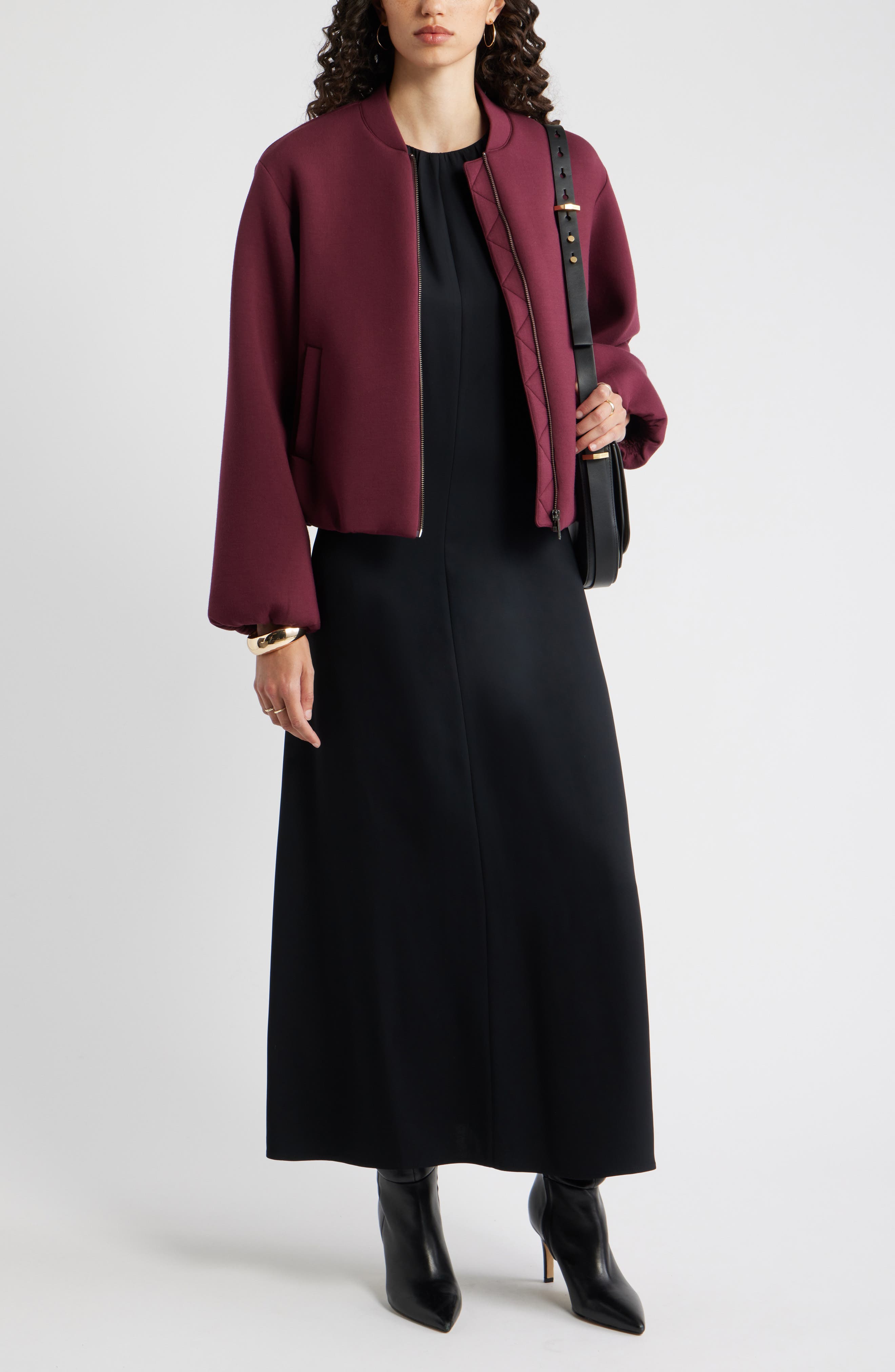 Nordstrom Shirred Cap Sleeve Maxi Dress