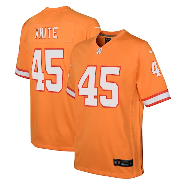 Devin White Tampa Bay Buccaneers Nike Youth Game Jersey - Orange/Pewter/Red