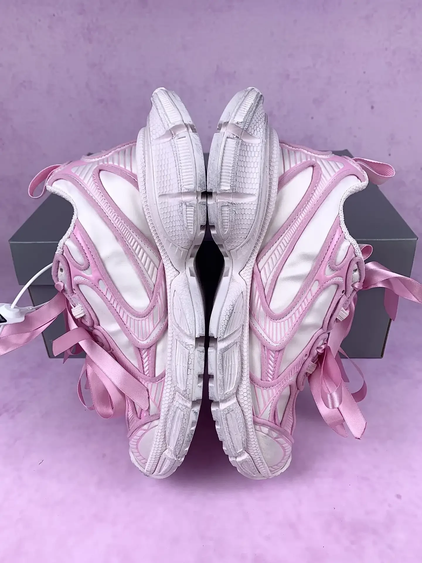3XL Satin Bow Sneaker in Pink product photo from LabelPicks