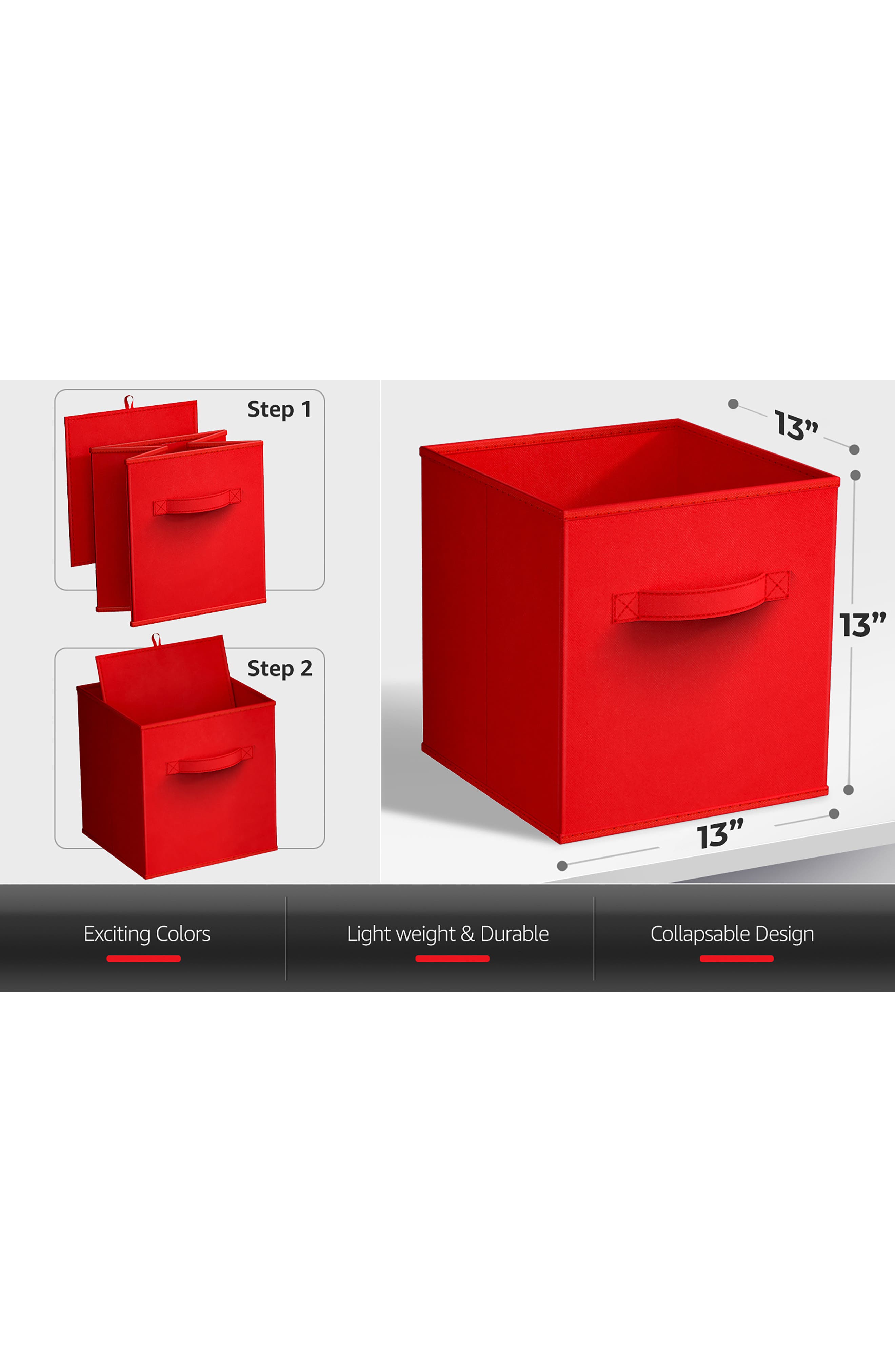SORBUS 8-Piece Foldable Cube Bins