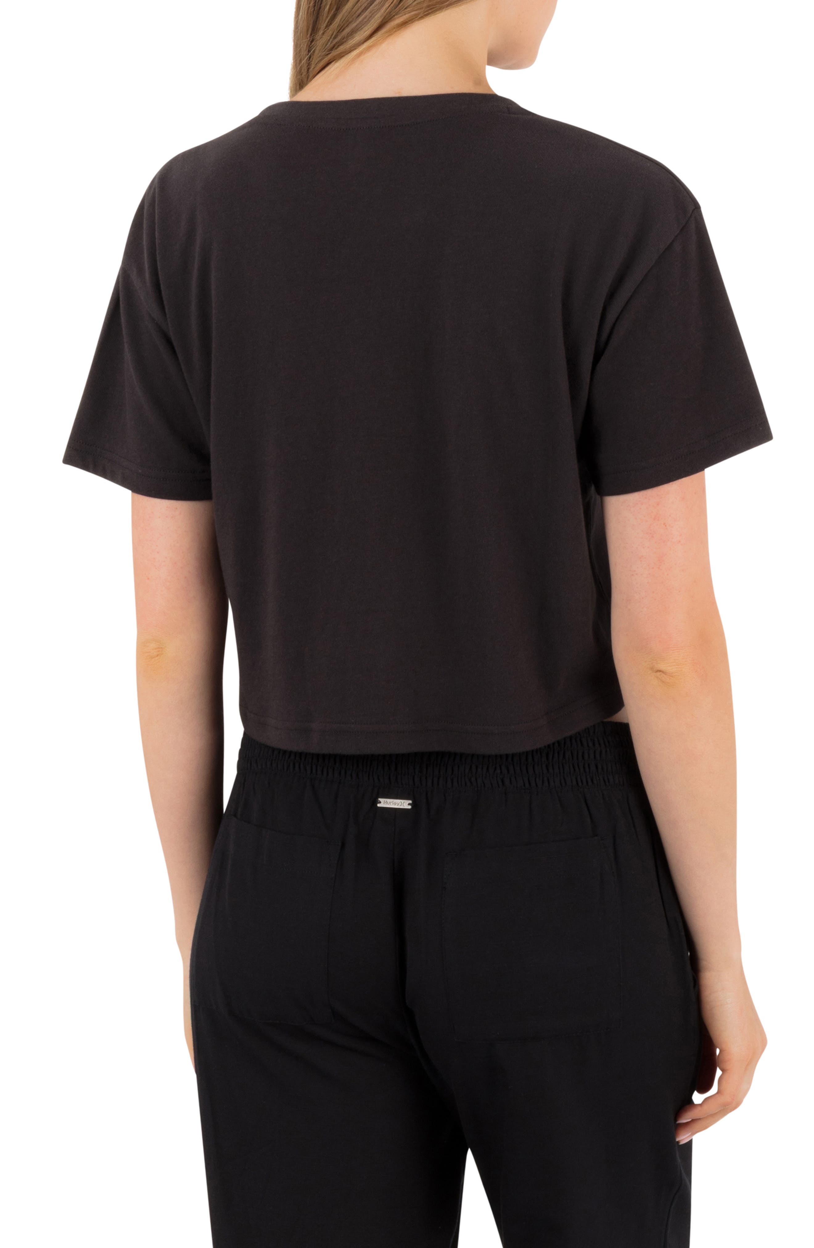 Hurley Surf Hooky Boxy Cropped Graphic Tee