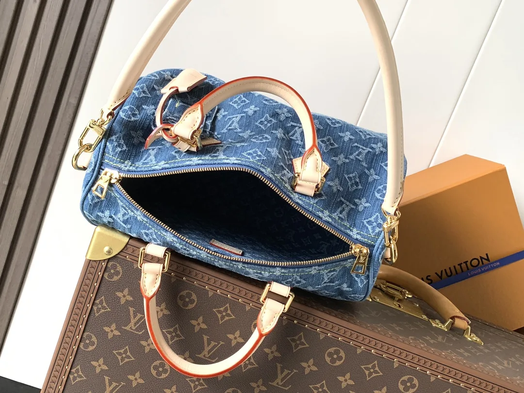 Louis Vuitton Speedy Blue Calfskin Top Handle Bag product photo from LabelPicks