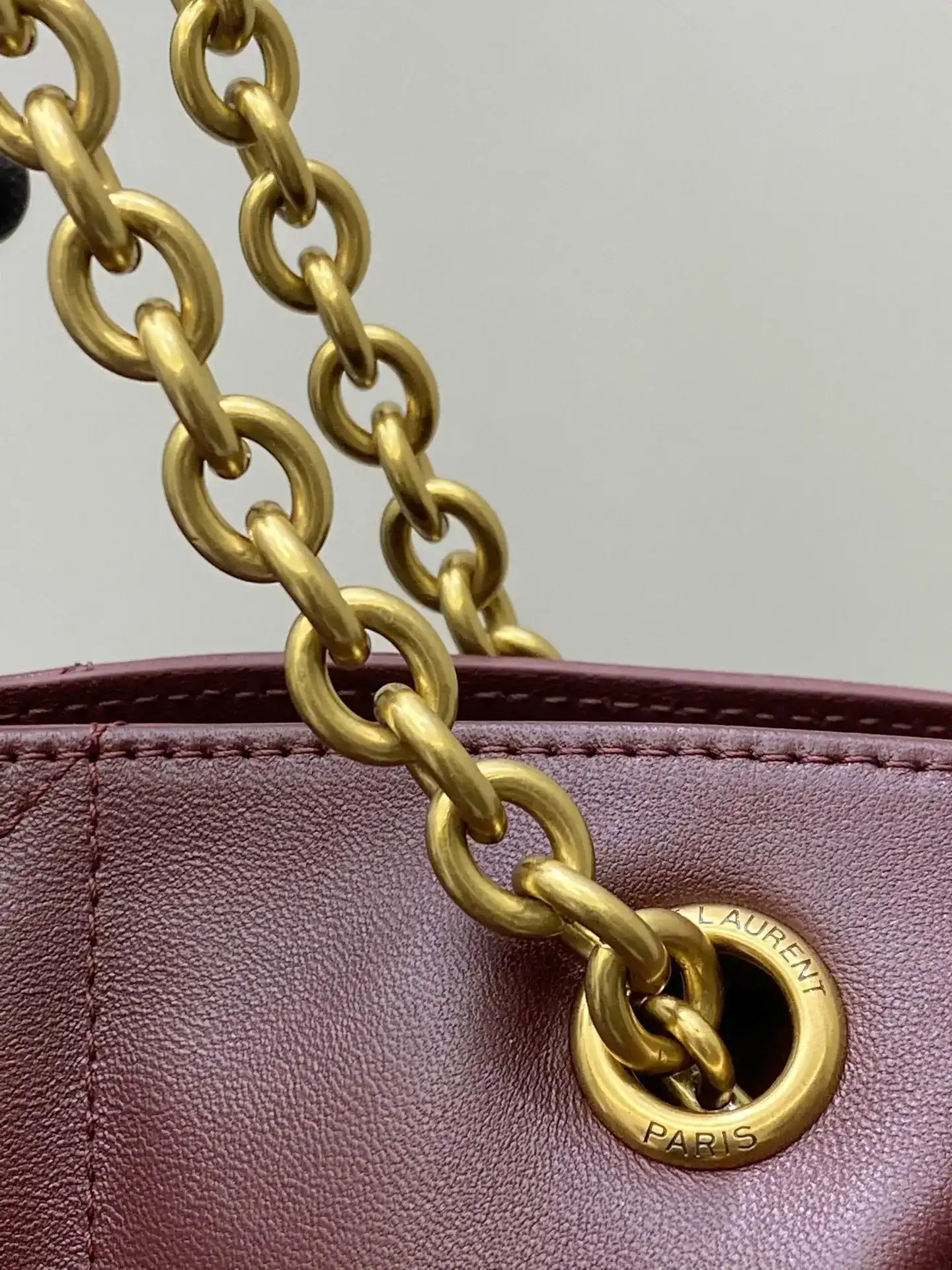 Saint Laurent Burgundy Jamie Lambskin Bucket Bag product photo from LabelPicks