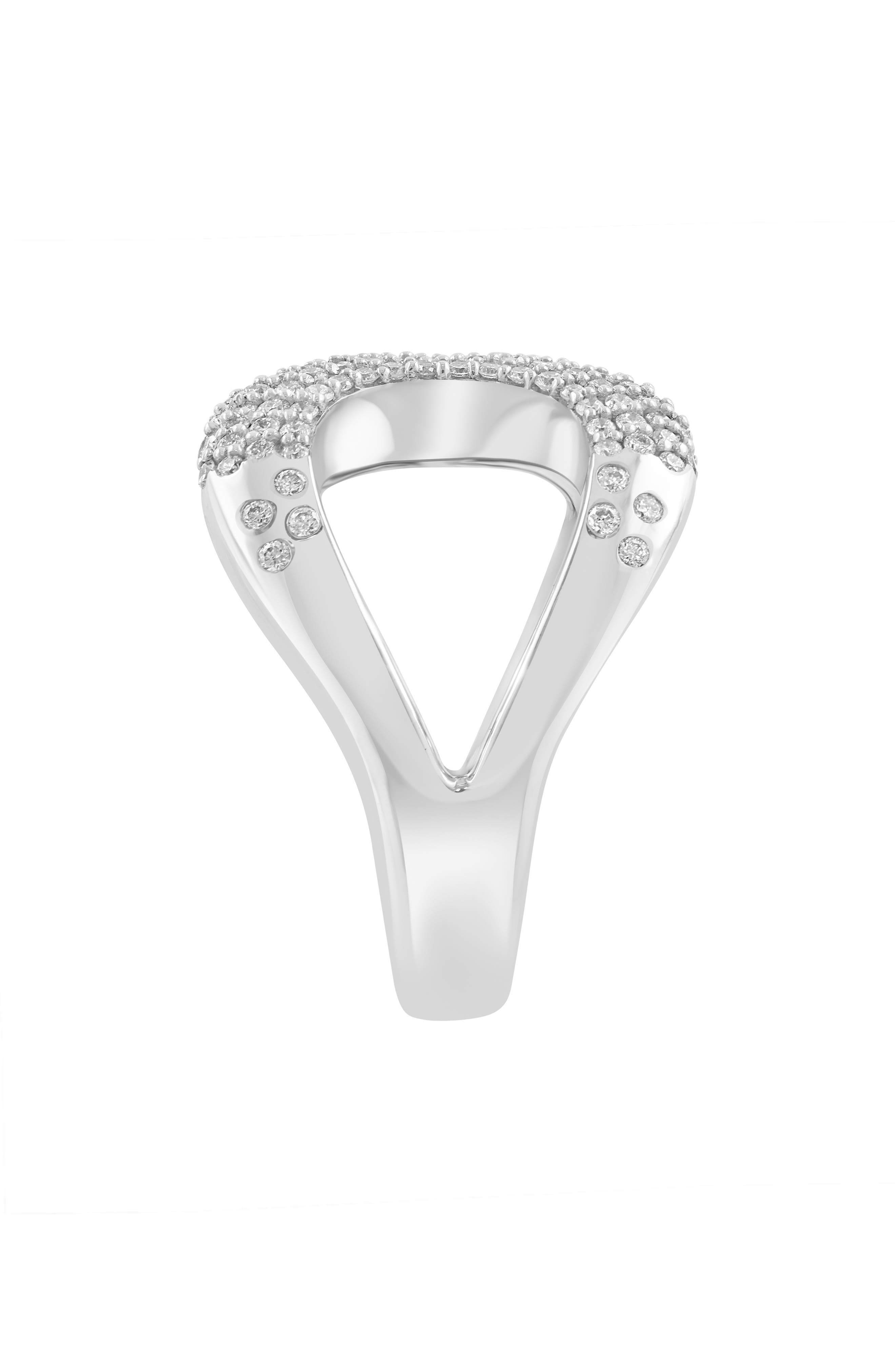 EFFY Two-Tone Pavé Diamond Open Band Ring