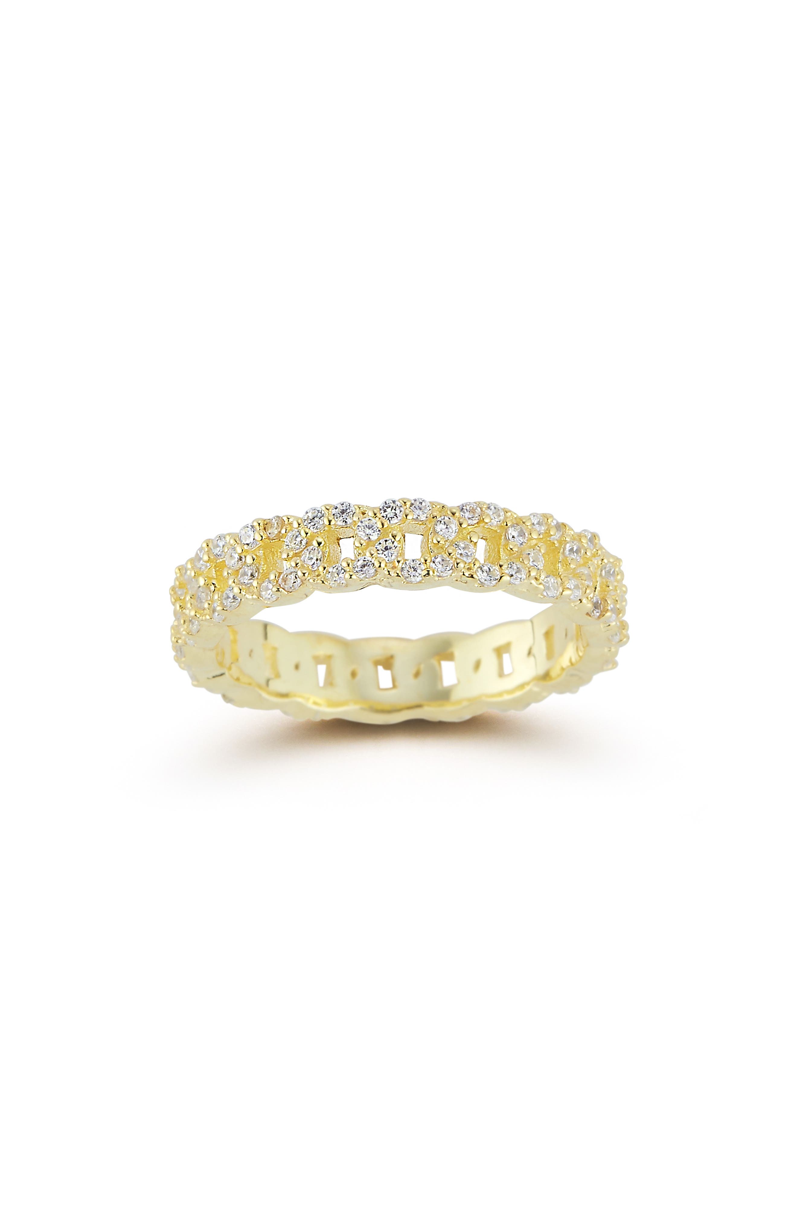 GLAZE JEWELRY Cubic Zirconia Curb Link Ring