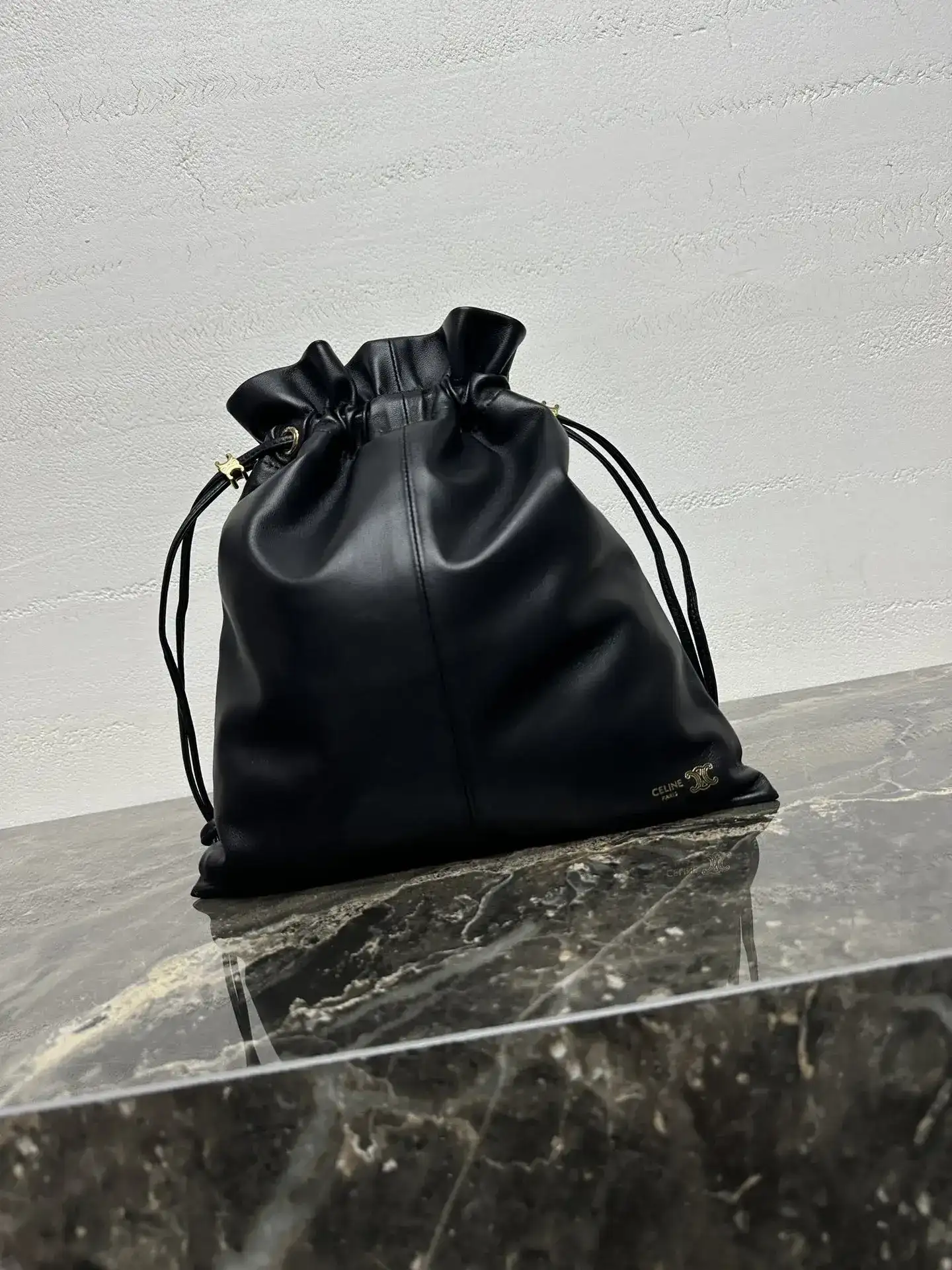 Celine Crystal Pouch Lambskin Bucket Bag product photo from LabelPicks