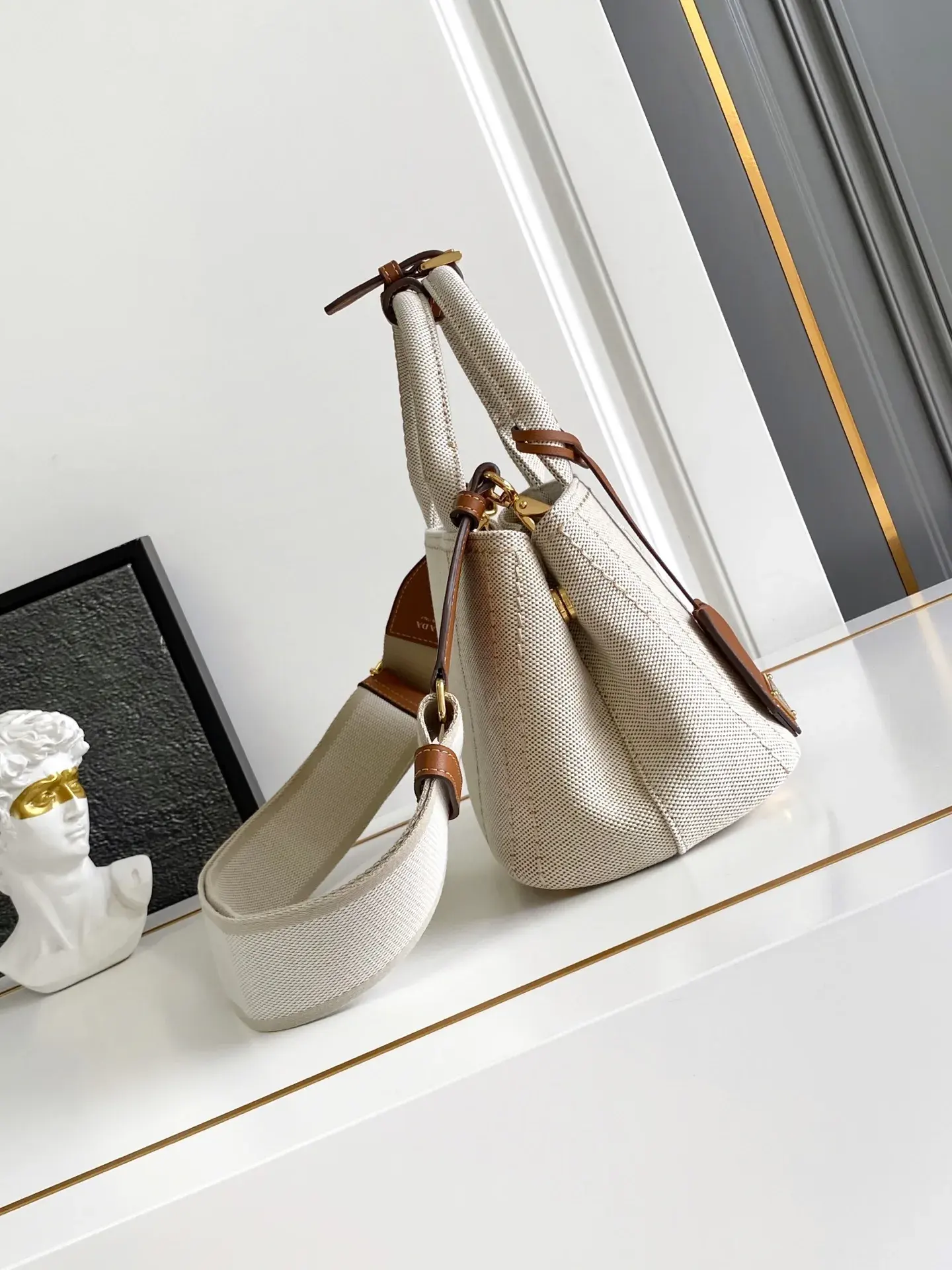 Prada Canvas and Leather Tote Bag product photo from LabelPicks